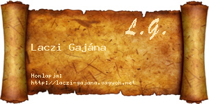 Laczi Gajána névjegykártya
